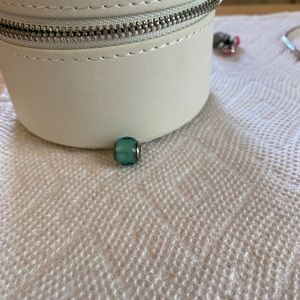 Pandora green sea glass charm.